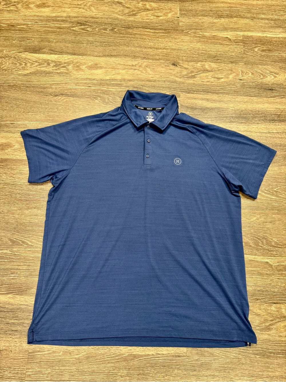 Hurley Performance Polo Shirt XXL Blue Stretch Moisture Wicking Golf Casual
